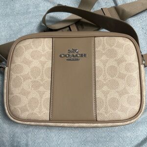 Coach Beige and Tan Belt Bag